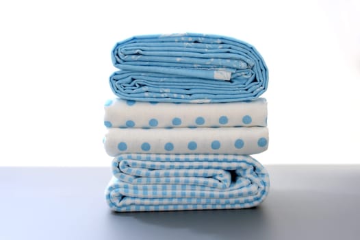 A close up shot of baby bed sheets