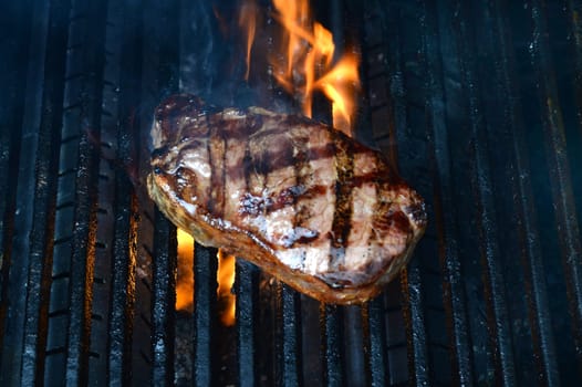 A close up shot of an Australian Porterhouse steak