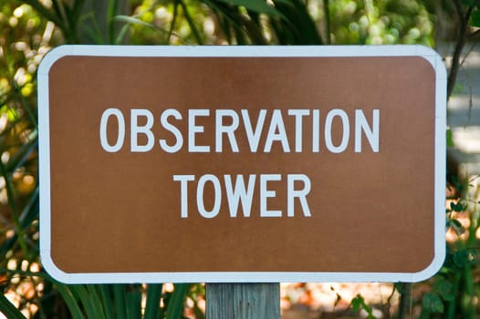 observation,tower,shield,access,warning,note,brown,edge,white,forest,beach,observation tower,words,text,English