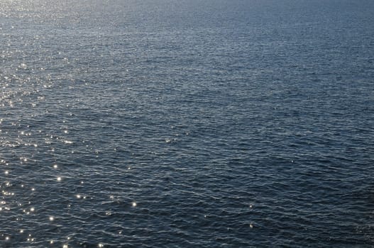 Blue Water Waves Texture on the Atlantic Ocean