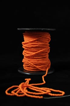 Roll of Twine isolated on a Black Background