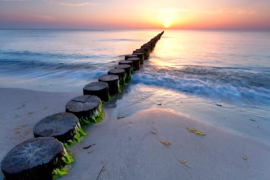 Buhnen am Strand