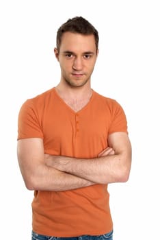 Pretty young man in jeans