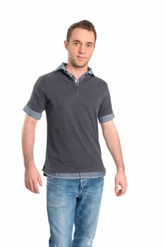 Pretty young man in jeans
