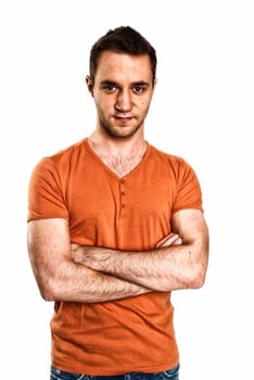 Pretty young man in jeans