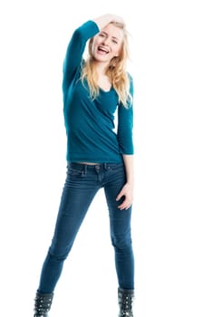 Blonde slim girl