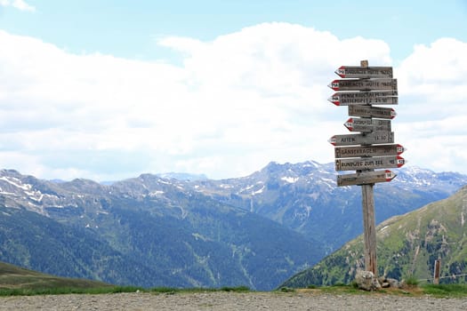 Signs in the mountains