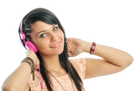 Young girl with headphones