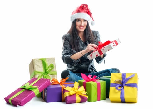 Santa Woman with Gifts