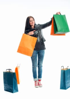Girl with shopping bags