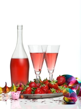 Sparkling wine breakfast