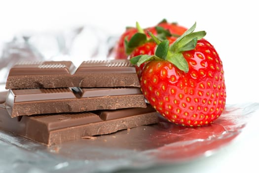 Strawberry with chocolate