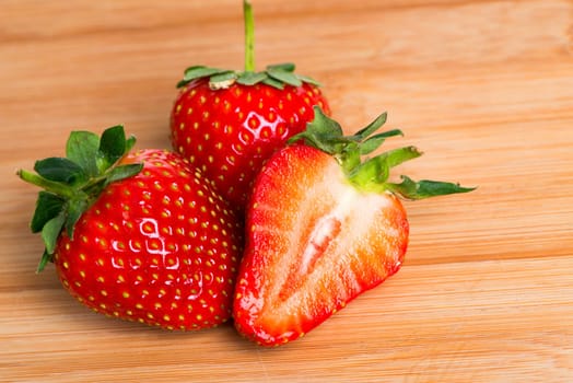 3 strawberries