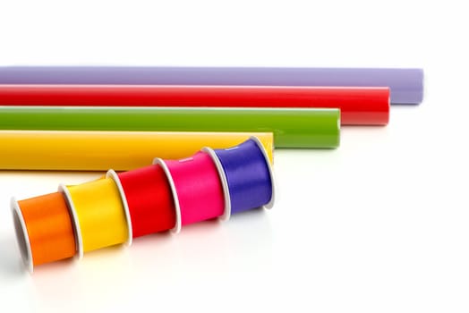 Wrapping paper with ribbon