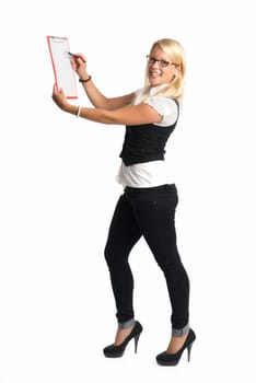Businesswoman with documents