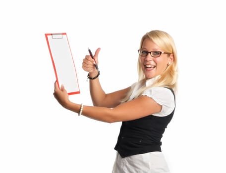 Businesswoman with documents