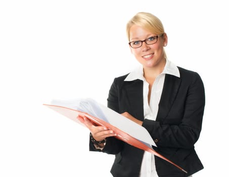 Businesswoman with documents