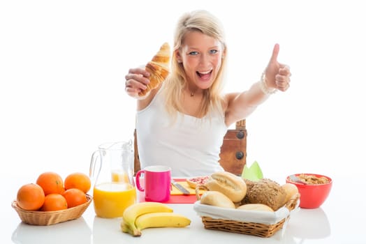 Thumbs up for a healthy breakfast