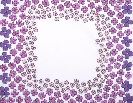 Cloth with flower decoration as background