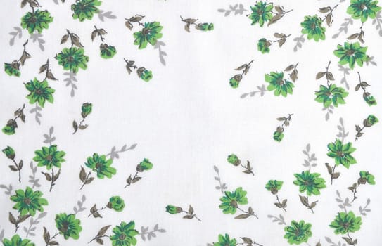Cloth with flower decoration as background