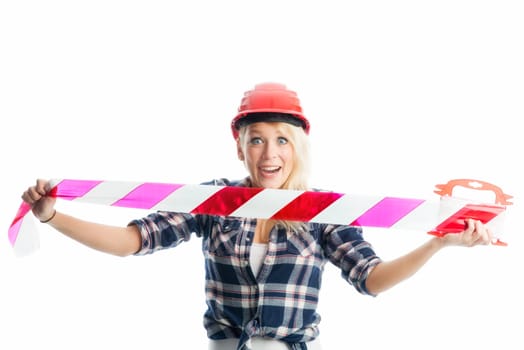 Woman with fluttering band