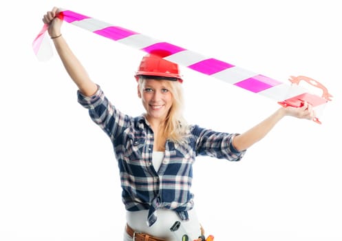 Woman with fluttering band