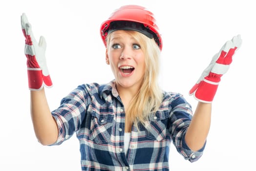 Excited craftsman