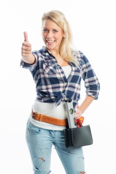 Craftsman shows thumbs up