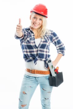 Craftsman shows thumbs up
