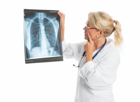 Doctor with X-ray