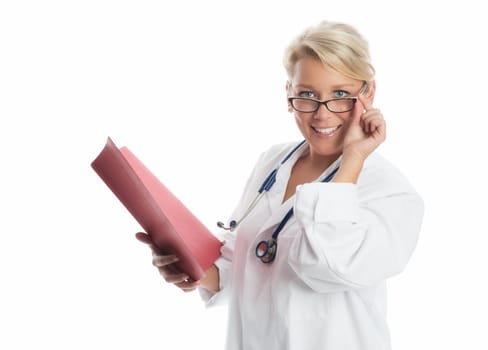 Doctor with a folder of findings