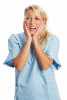 Anxious nurse