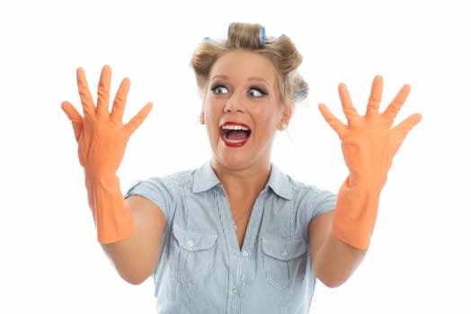 Horrified housewife