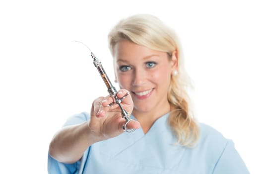Doctor with syringe