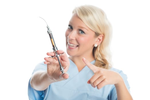 Doctor with syringe