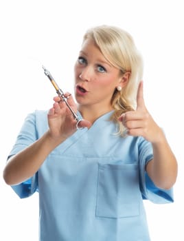 Doctor with syringe