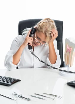 Dentist on the phone