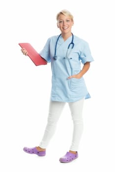 Nurse with file