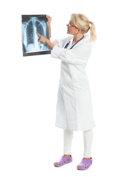 Woman Doctor with X-ray