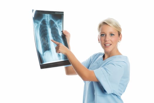 Woman Doctor with X-ray