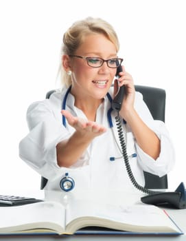 Doctor on the phone