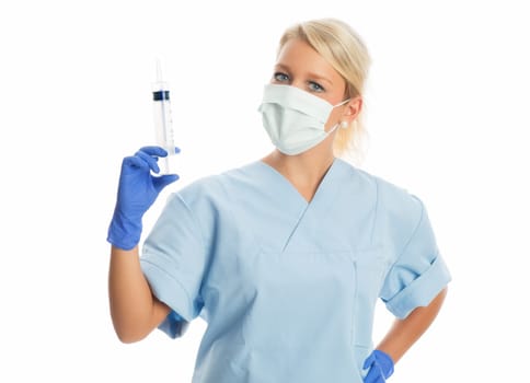 Doctor with syringe