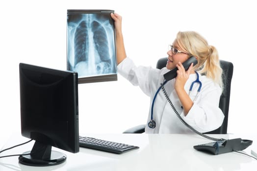 Doctor with X-ray