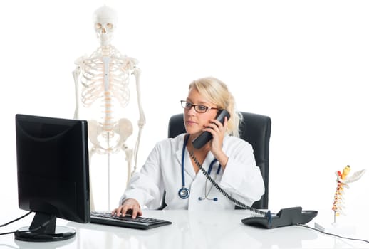 Doctor on the phone