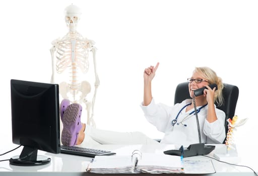 Doctor on the phone