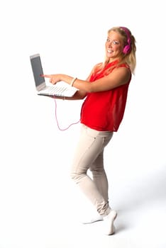 Young woman with laptop