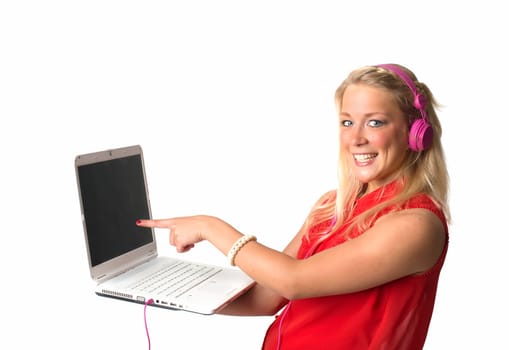 Young woman with laptop