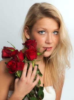 Dream woman with roses