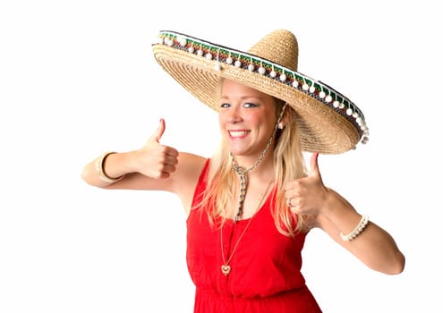 Young woman with sombrero