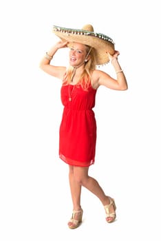 Young woman with sombrero